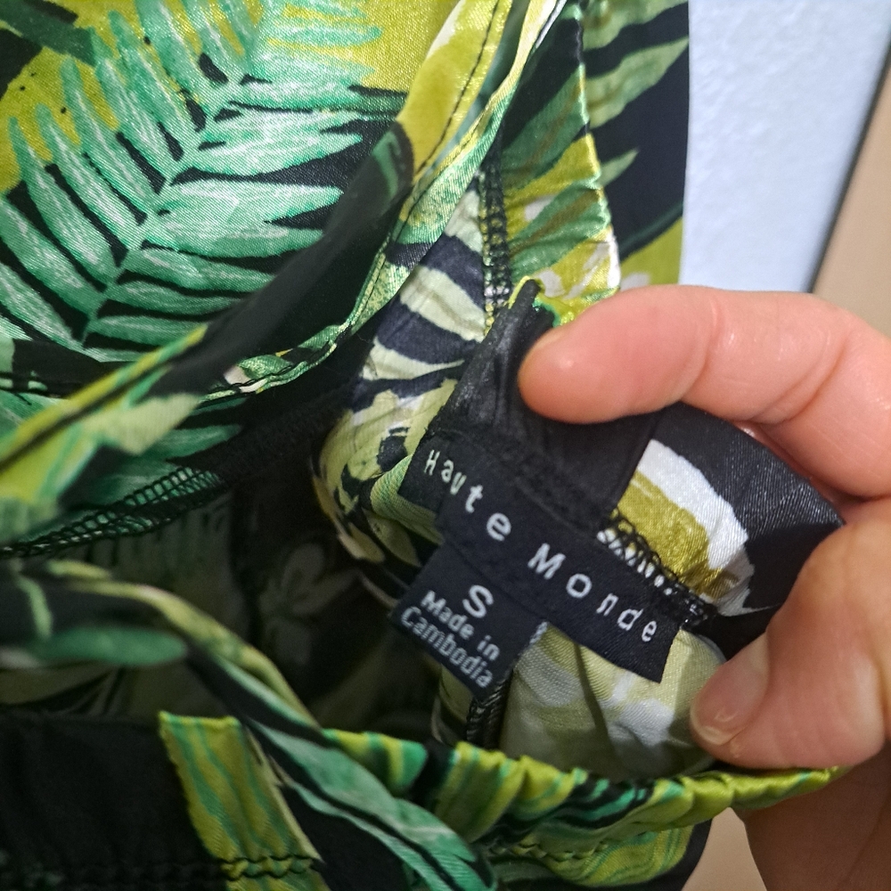 Aligned With You Satin Green Jumpsuit Tropical Fashion Nova - Picture 7 of 9